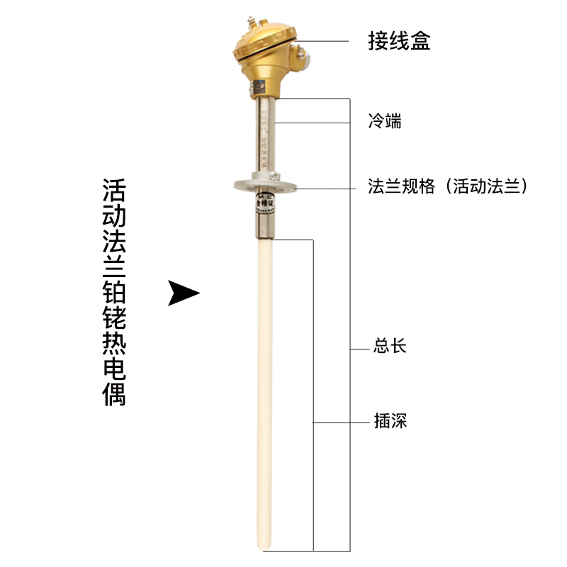 宁夏WRP系列S型铂铑热电偶(铂铑10-铂热电偶)